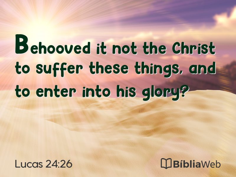 Lucas 24:26 em imagem para compartilhar