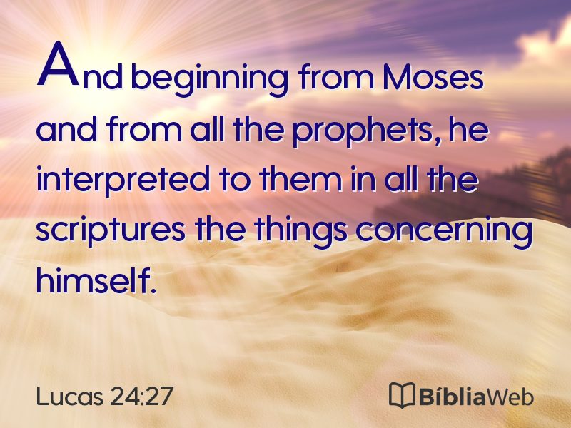Lucas 24:27 em imagem para compartilhar