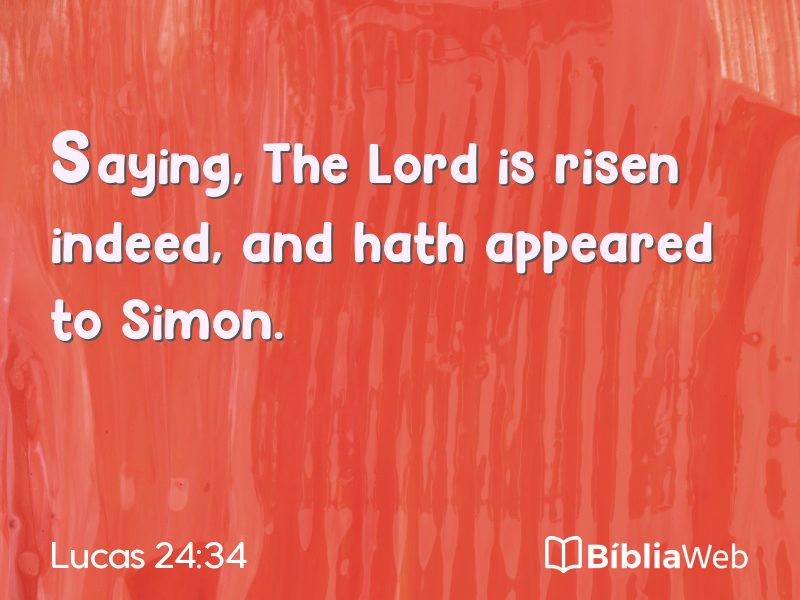 Lucas 24:34 em imagem para compartilhar
