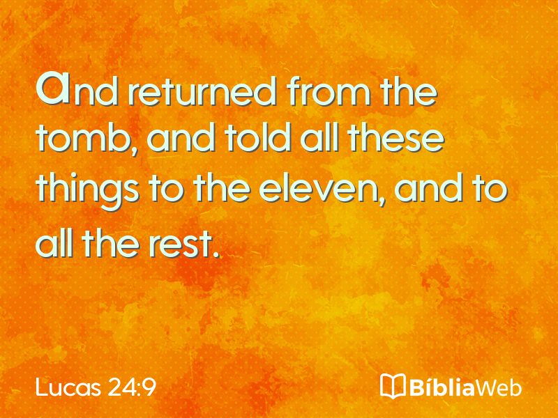 Lucas 24:9 em imagem para compartilhar