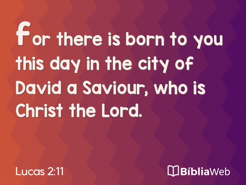 Lucas 2:11 em imagem para compartilhar
