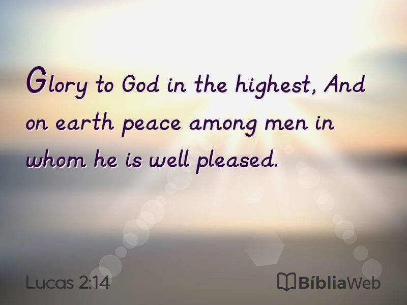 Lucas 2:14 em imagem para compartilhar