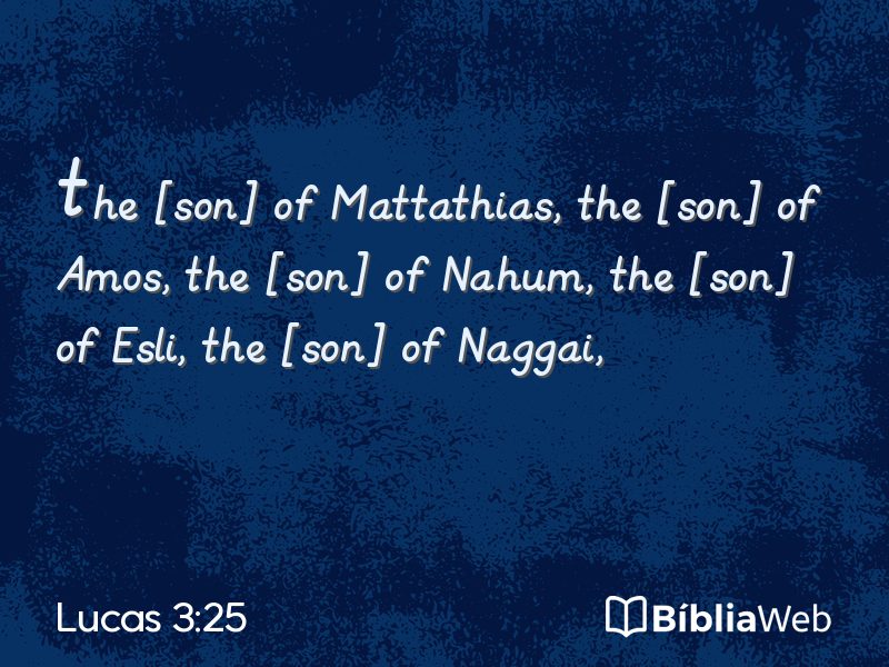 Lucas 3:25 em imagem para compartilhar