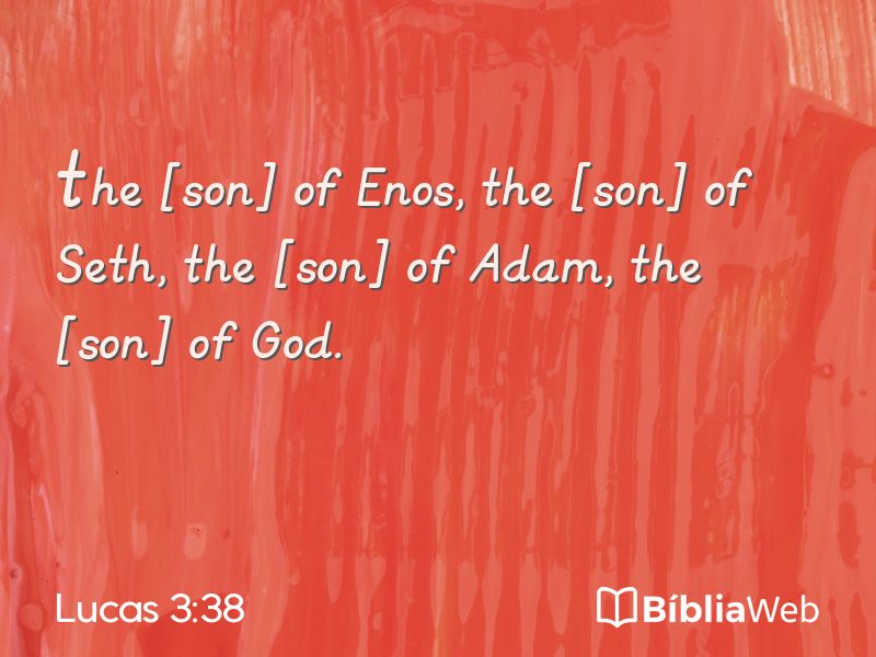 Lucas 3:38 em imagem para compartilhar