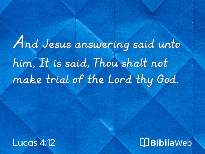 Lucas 4:12 em imagem para compartilhar