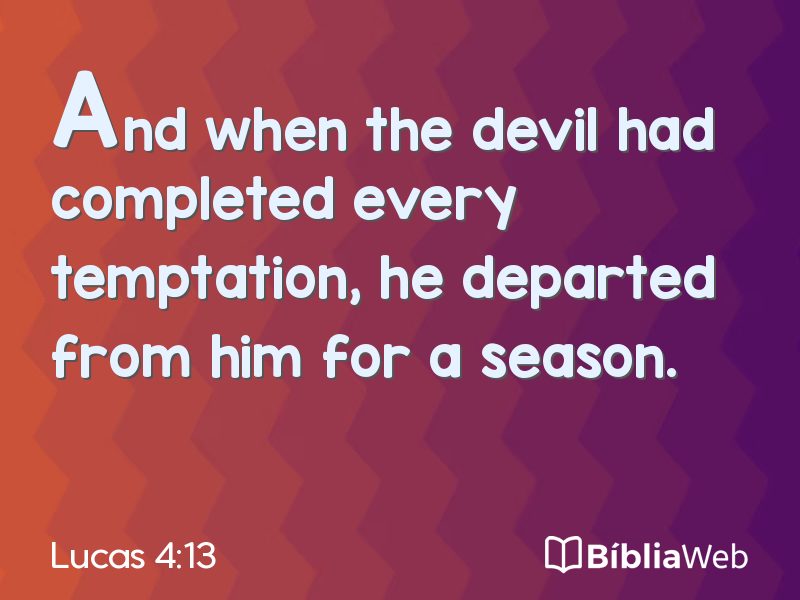 Lucas 4:13 em imagem para compartilhar