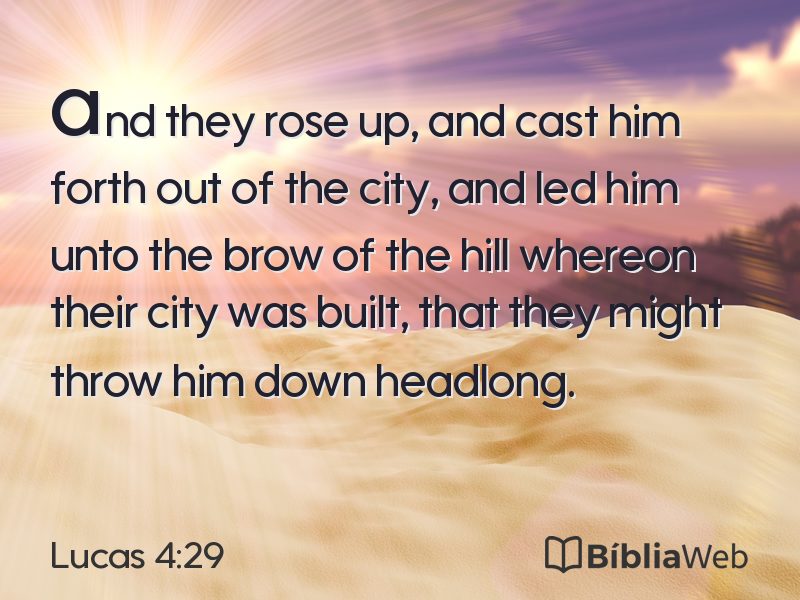 Lucas 4:29 em imagem para compartilhar