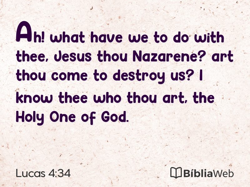 Lucas 4:34 em imagem para compartilhar