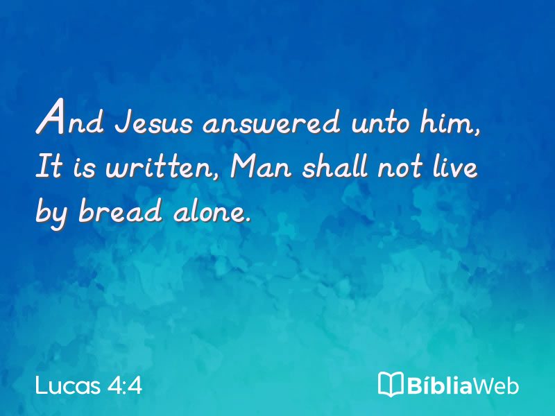 Lucas 4:4 em imagem para compartilhar