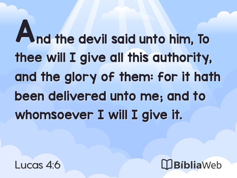Lucas 4:6 em imagem para compartilhar