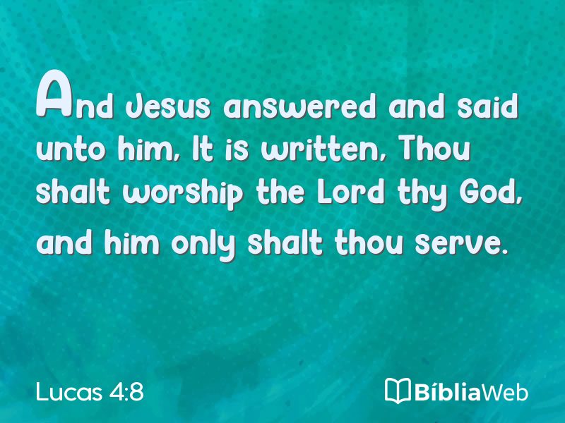 Lucas 4:8 em imagem para compartilhar