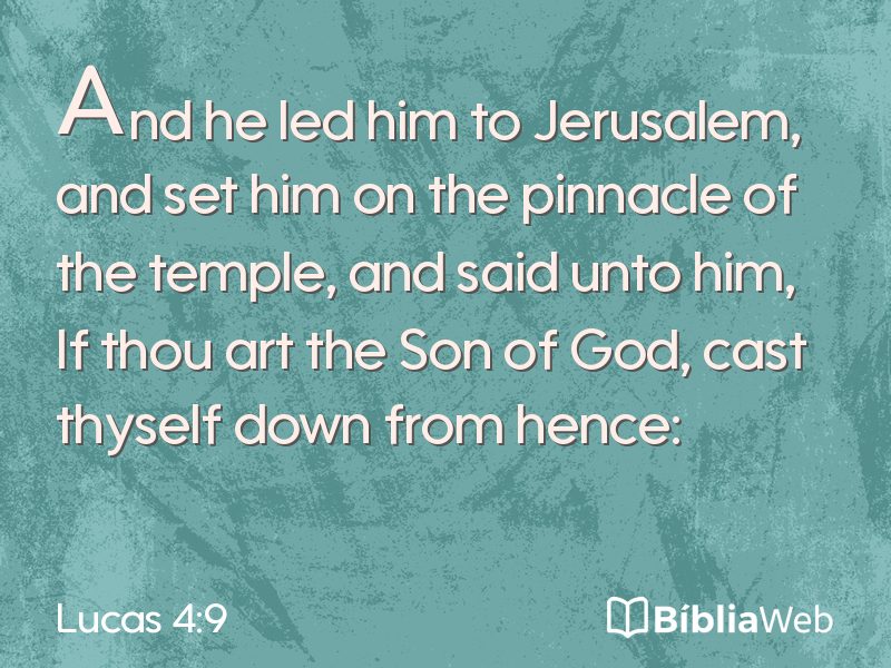Lucas 4:9 em imagem para compartilhar