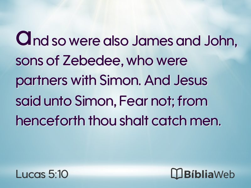 Lucas 5:10 em imagem para compartilhar