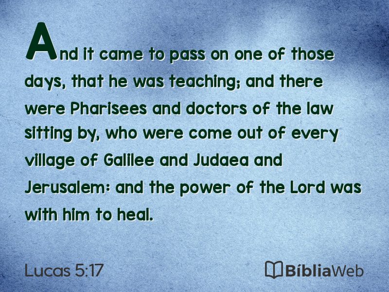 Lucas 5:17 em imagem para compartilhar