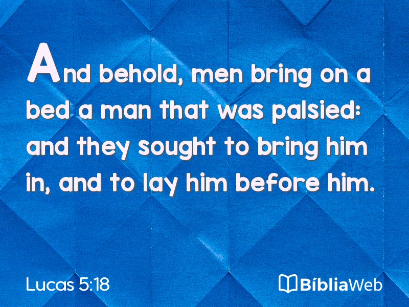 Lucas 5:18 em imagem para compartilhar