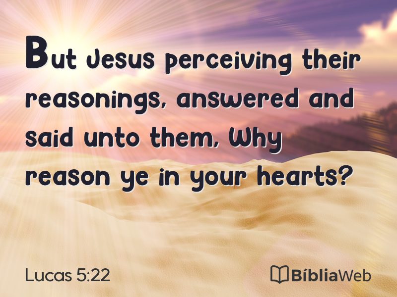 Lucas 5:22 em imagem para compartilhar