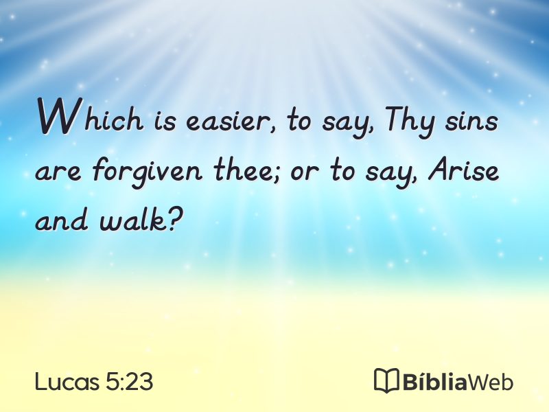 Lucas 5:23 em imagem para compartilhar