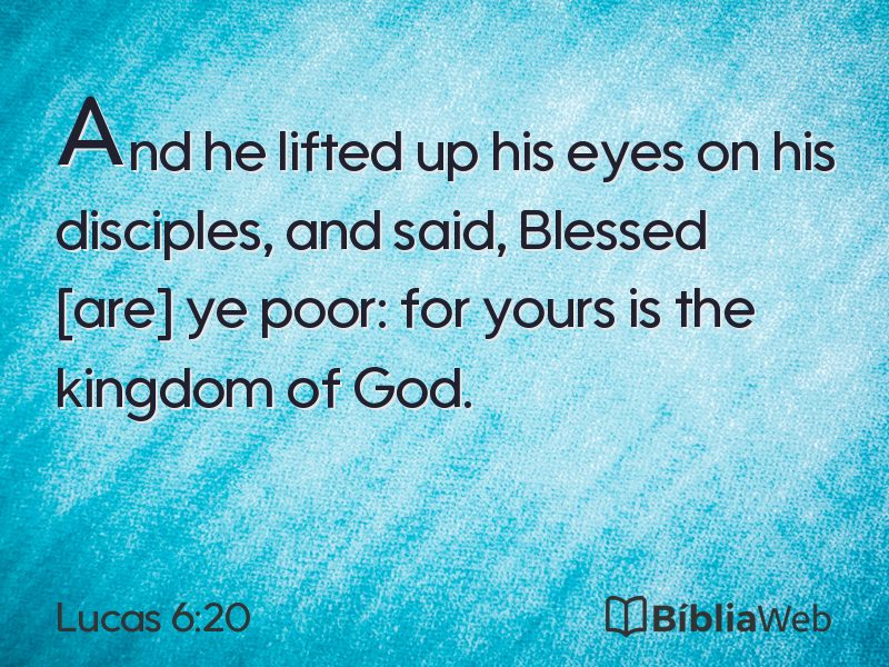 Lucas 6:20 em imagem para compartilhar