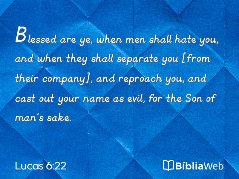 Lucas 6:22 em imagem para compartilhar