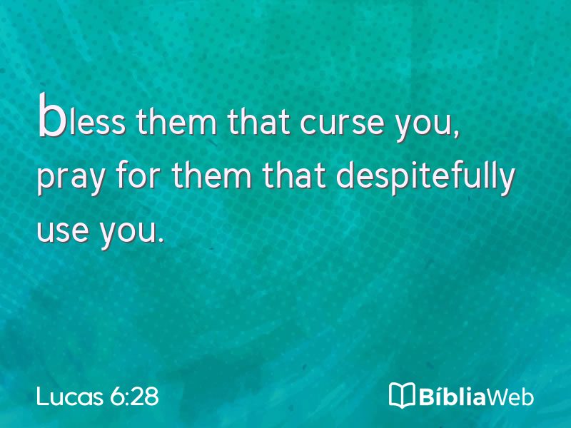 Lucas 6:28 em imagem para compartilhar