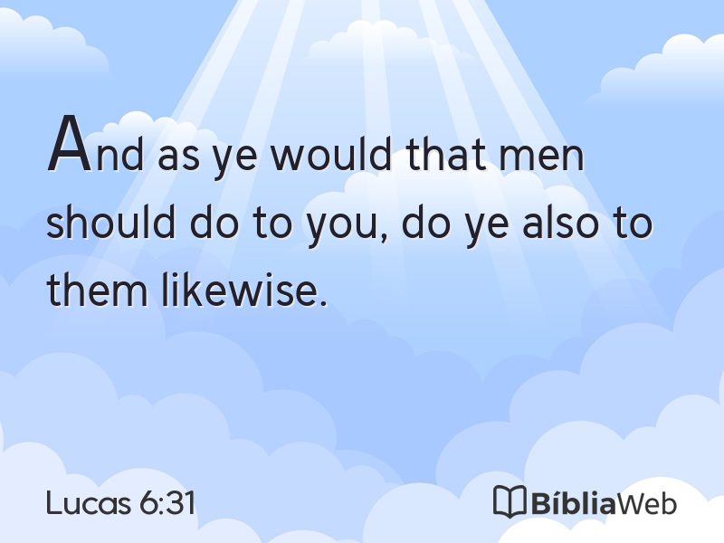 Lucas 6:31 em imagem para compartilhar