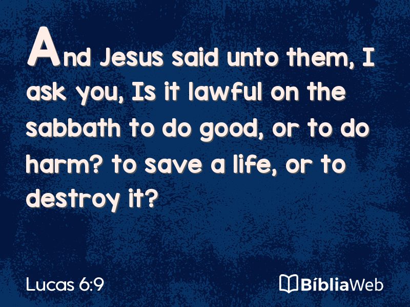 Lucas 6:9 em imagem para compartilhar
