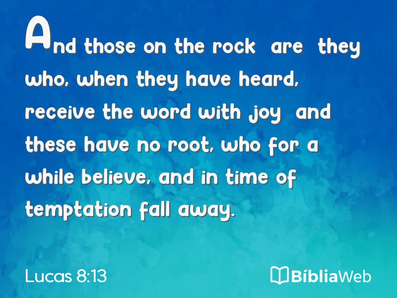 Lucas 8:13 em imagem para compartilhar