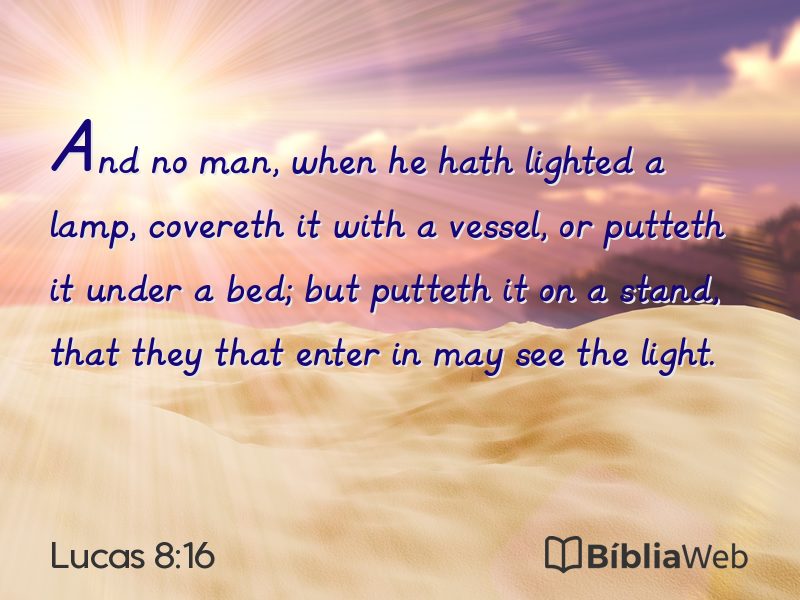 Lucas 8:16 em imagem para compartilhar