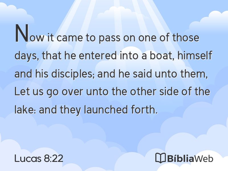 Lucas 8:22 em imagem para compartilhar