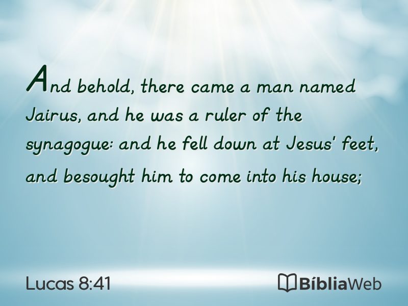 Lucas 8:41 em imagem para compartilhar