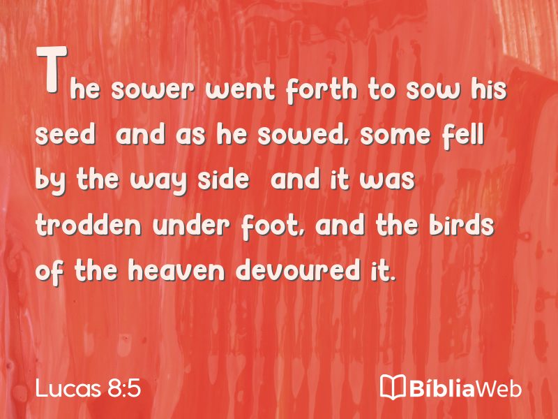 Lucas 8:5 em imagem para compartilhar