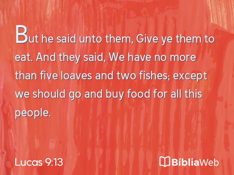 Lucas 9:13 em imagem para compartilhar