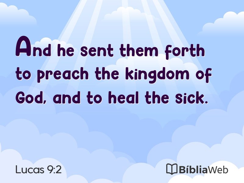 Lucas 9:2 em imagem para compartilhar