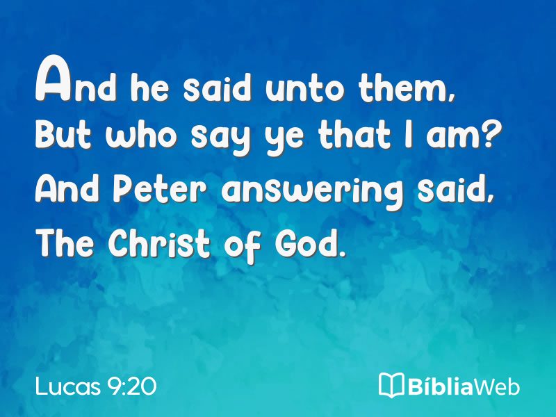 Lucas 9:20 em imagem para compartilhar