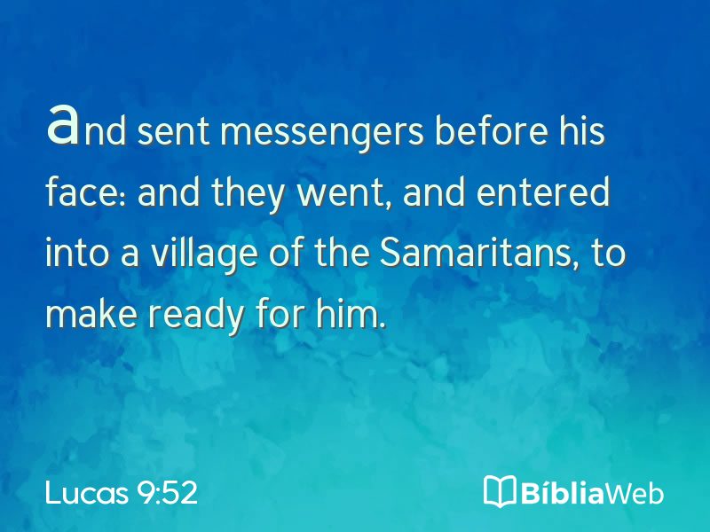 Lucas 9:52 em imagem para compartilhar