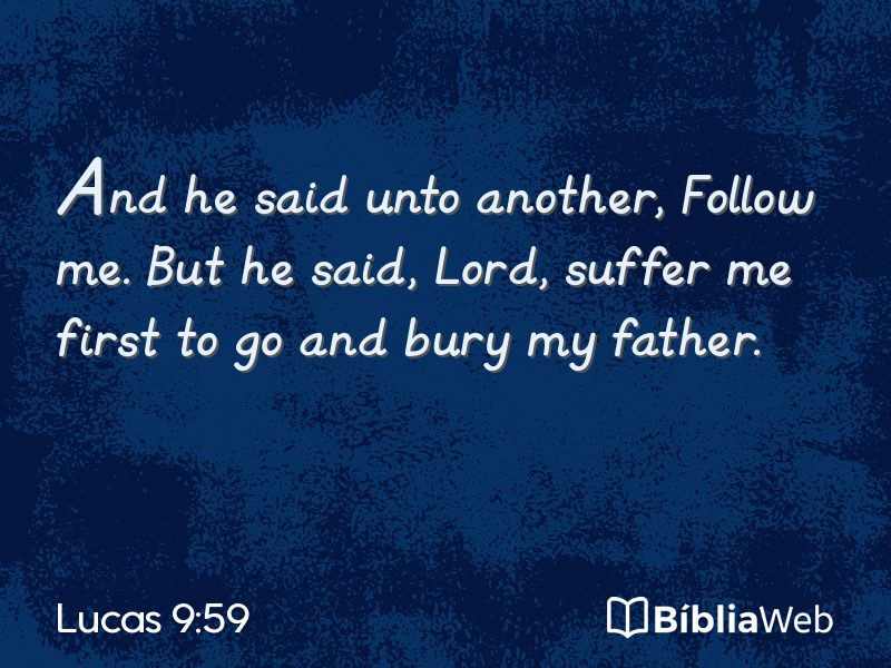 Lucas 9:59 em imagem para compartilhar