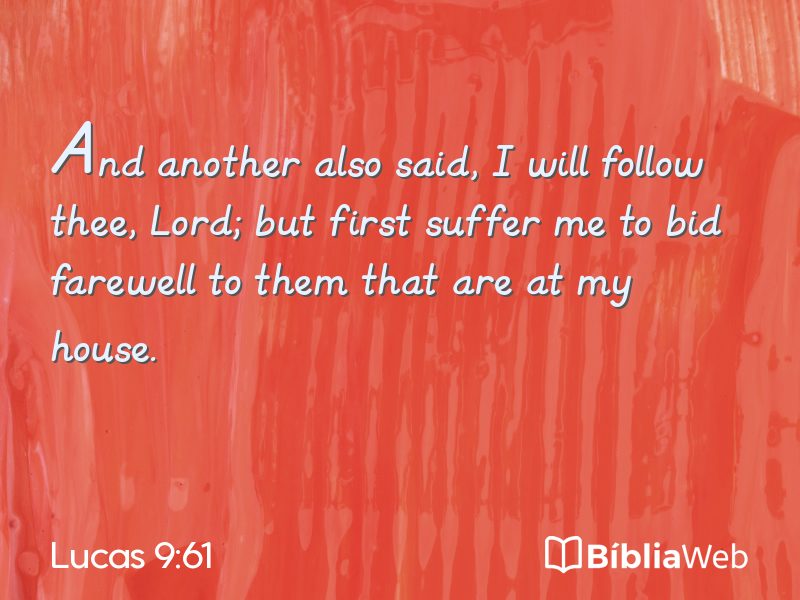 Lucas 9:61 em imagem para compartilhar