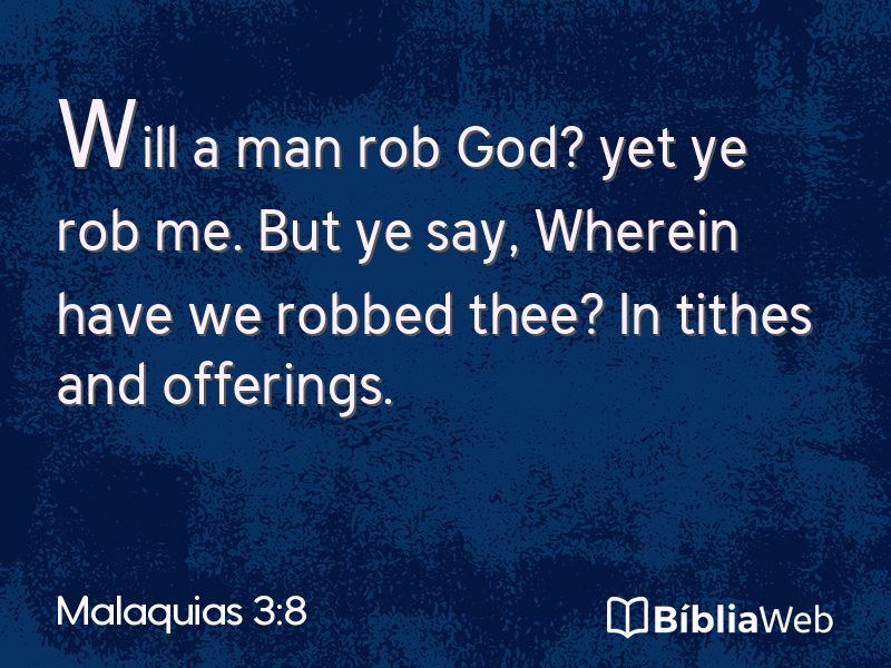 Malaquias 3:8 em imagem para compartilhar
