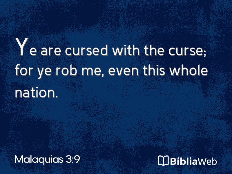 Malaquias 3:9 em imagem para compartilhar