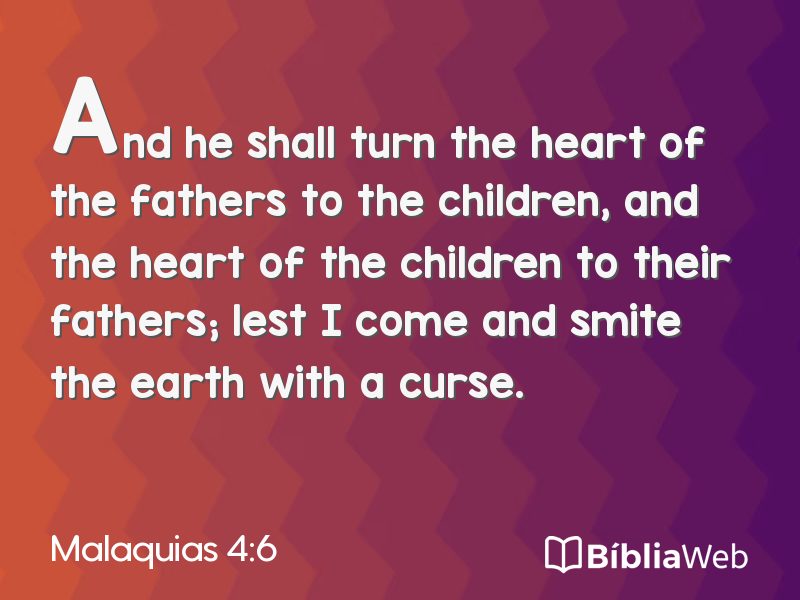 Malaquias 4:6 em imagem para compartilhar