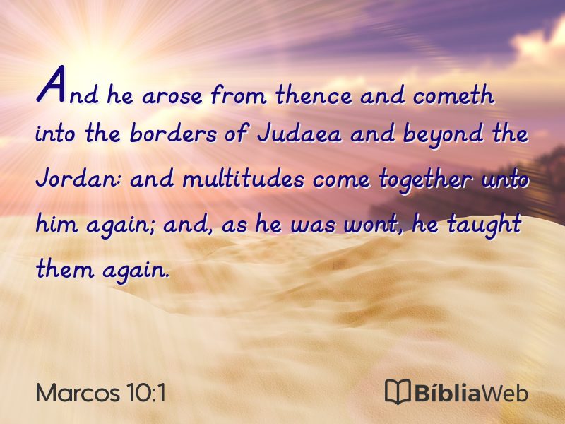 Marcos 10:1 em imagem para compartilhar