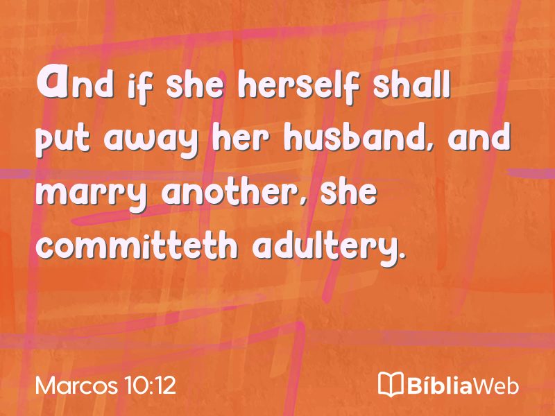 Marcos 10:12 em imagem para compartilhar