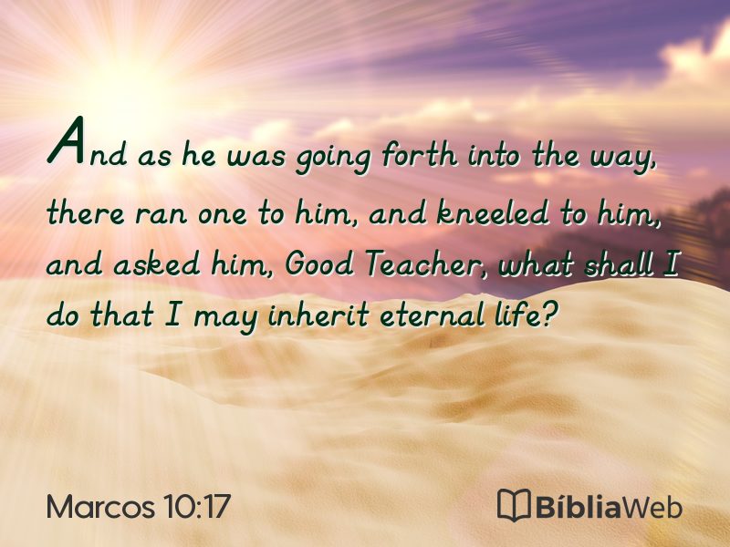 Marcos 10:17 em imagem para compartilhar