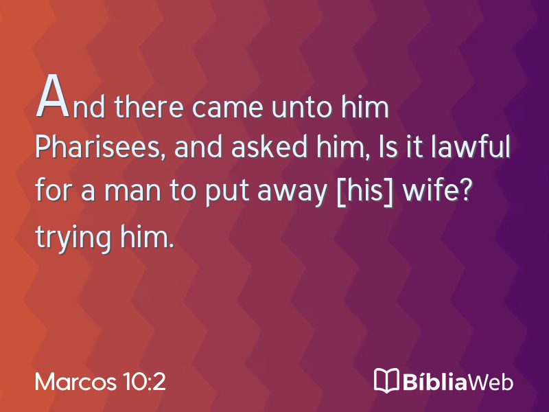 Marcos 10:2 em imagem para compartilhar