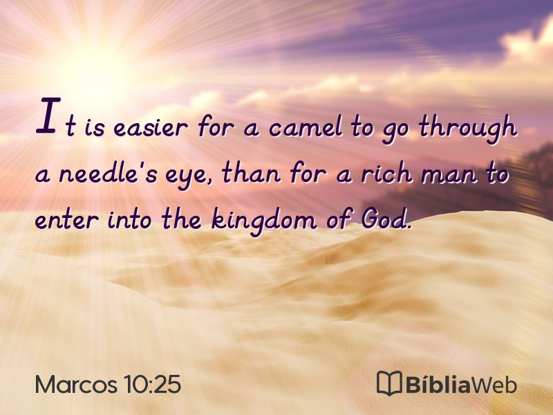 Marcos 10:25 em imagem para compartilhar