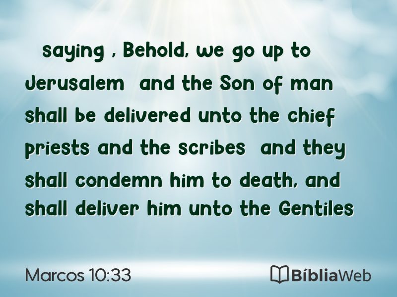 Marcos 10:33 em imagem para compartilhar