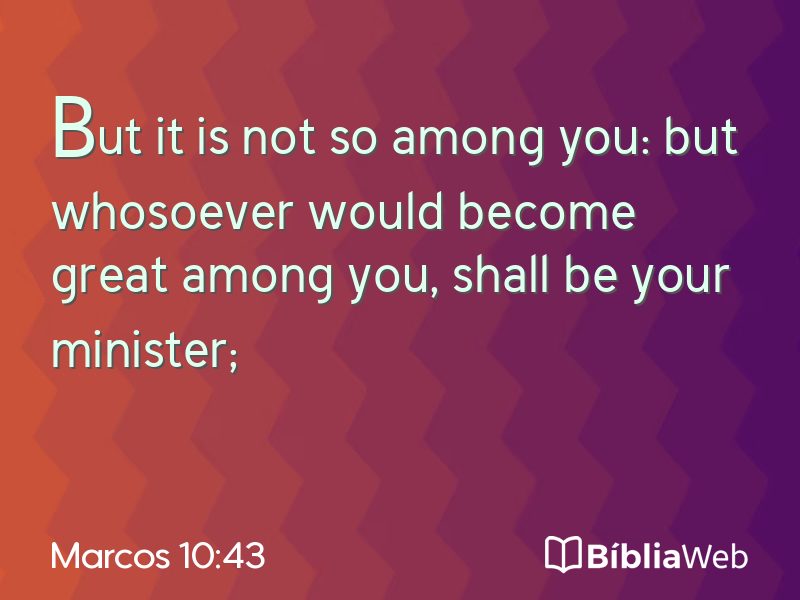 Marcos 10:43 em imagem para compartilhar