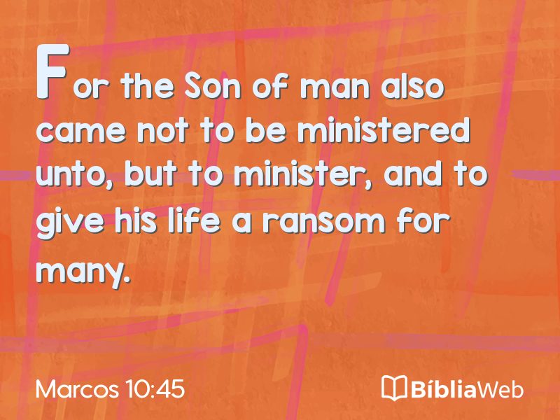 Marcos 10:45 em imagem para compartilhar