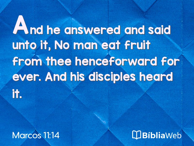 Marcos 11:14 em imagem para compartilhar