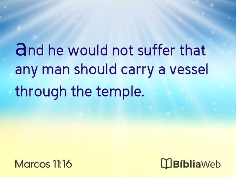 Marcos 11:16 em imagem para compartilhar